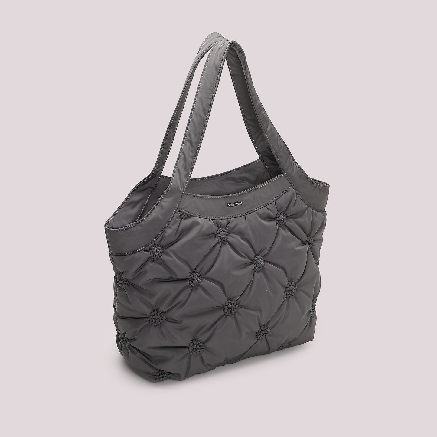 BORSA SHOPPING EFFETTO PIUMINO