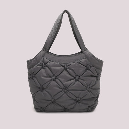 BORSA SHOPPING EFFETTO PIUMINO