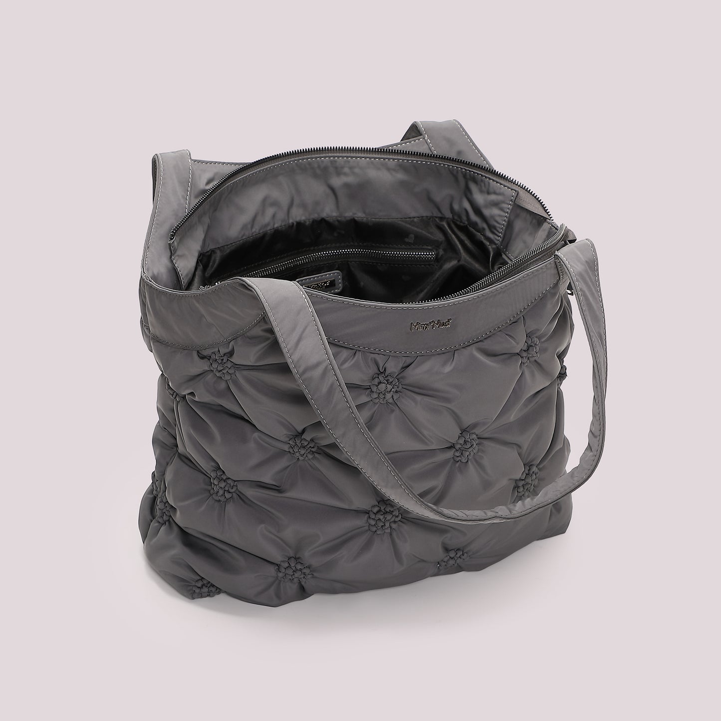 BORSA SHOPPING EFFETTO PIUMINO