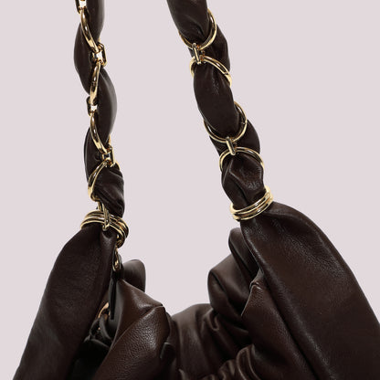 BORSA A SPALLA CON CATENA SUI MANICI
