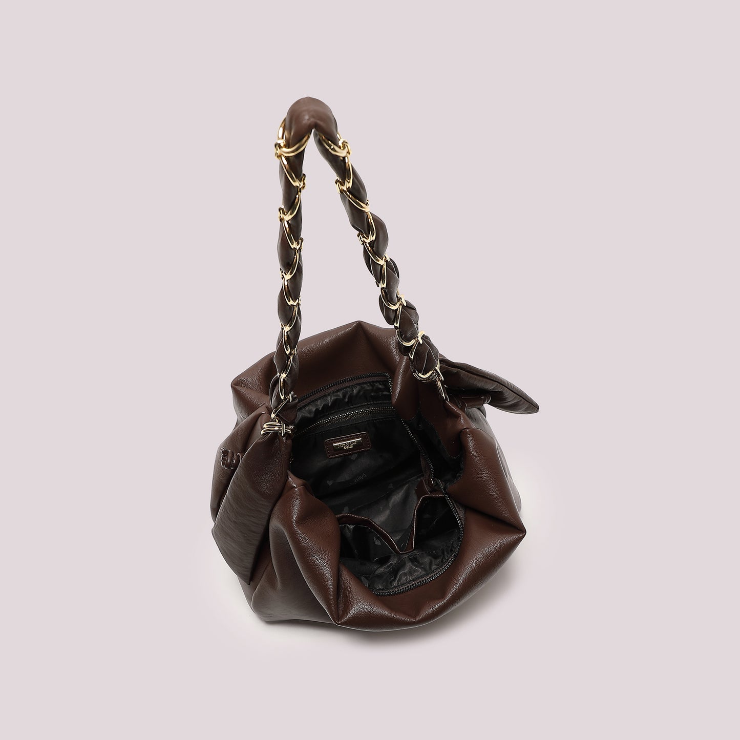BORSA A SPALLA CON CATENA SUI MANICI