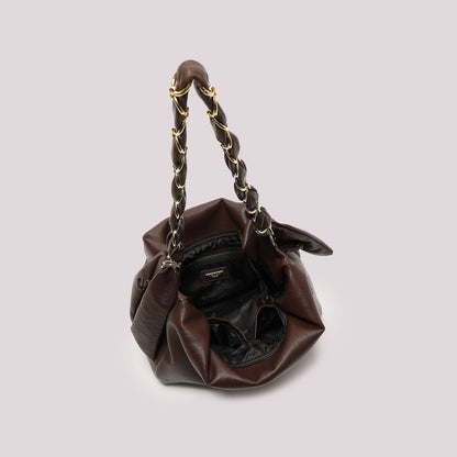 BORSA A SPALLA CON CATENA SUI MANICI
