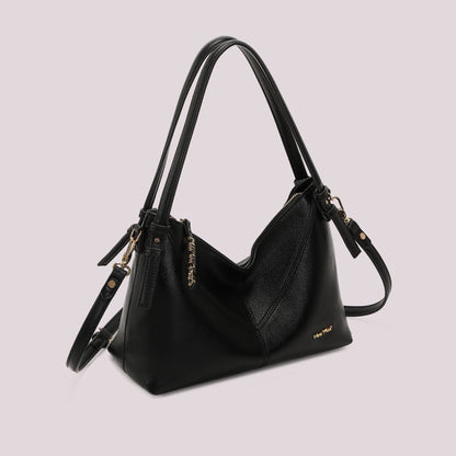 BORSA A SPALLA CON LETTERE MIMI MUA SULLA ZIP
