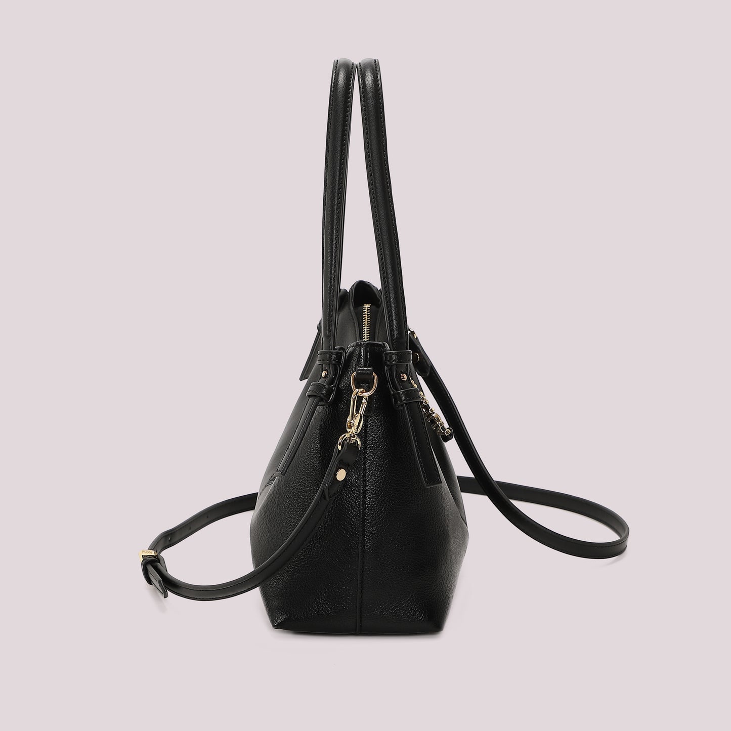 BORSA A SPALLA CON LETTERE MIMI MUA SULLA ZIP