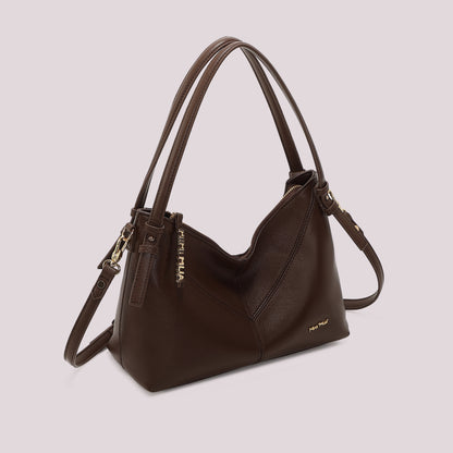 BORSA A SPALLA CON LETTERE MIMI MUA SULLA ZIP