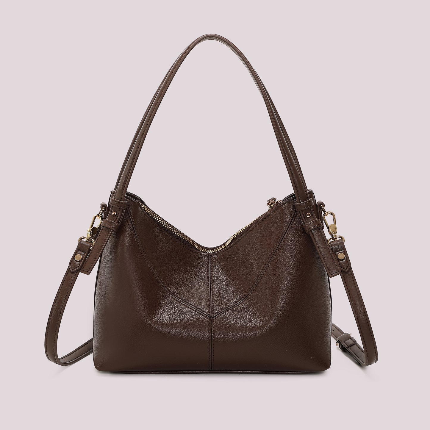 BORSA A SPALLA CON LETTERE MIMI MUA SULLA ZIP