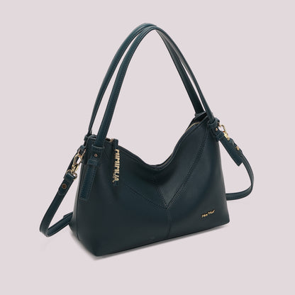 BORSA A SPALLA CON LETTERE MIMI MUA SULLA ZIP