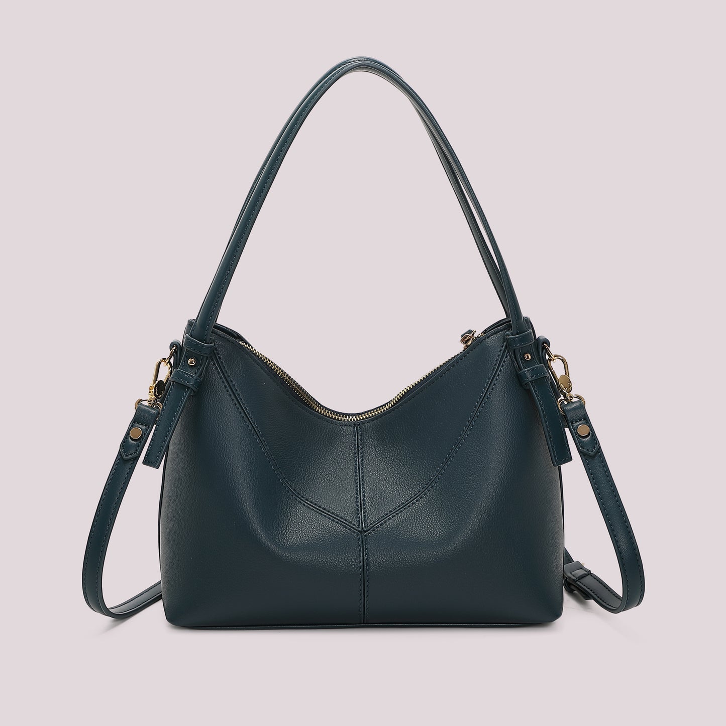 BORSA A SPALLA CON LETTERE MIMI MUA SULLA ZIP