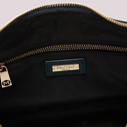 BORSA A SPALLA CON LETTERE MIMI MUA SULLA ZIP