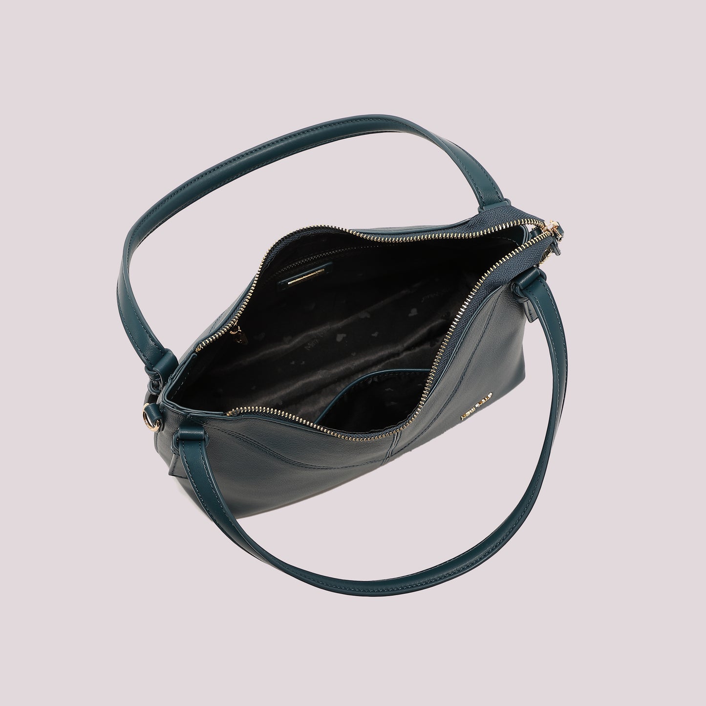 BORSA A SPALLA CON LETTERE MIMI MUA SULLA ZIP