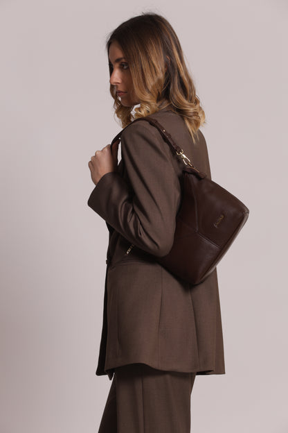 BORSA A TRACOLLA CON LETTERE MIMI MUA SULLA ZIP