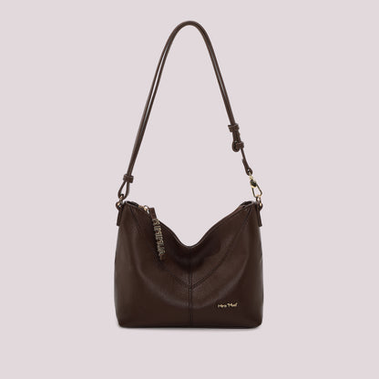 BORSA A TRACOLLA CON LETTERE MIMI MUA SULLA ZIP