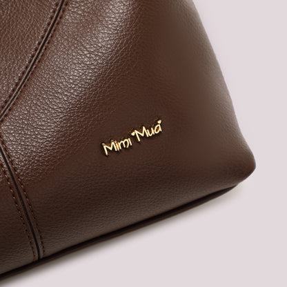 BORSA A TRACOLLA CON LETTERE MIMI MUA SULLA ZIP