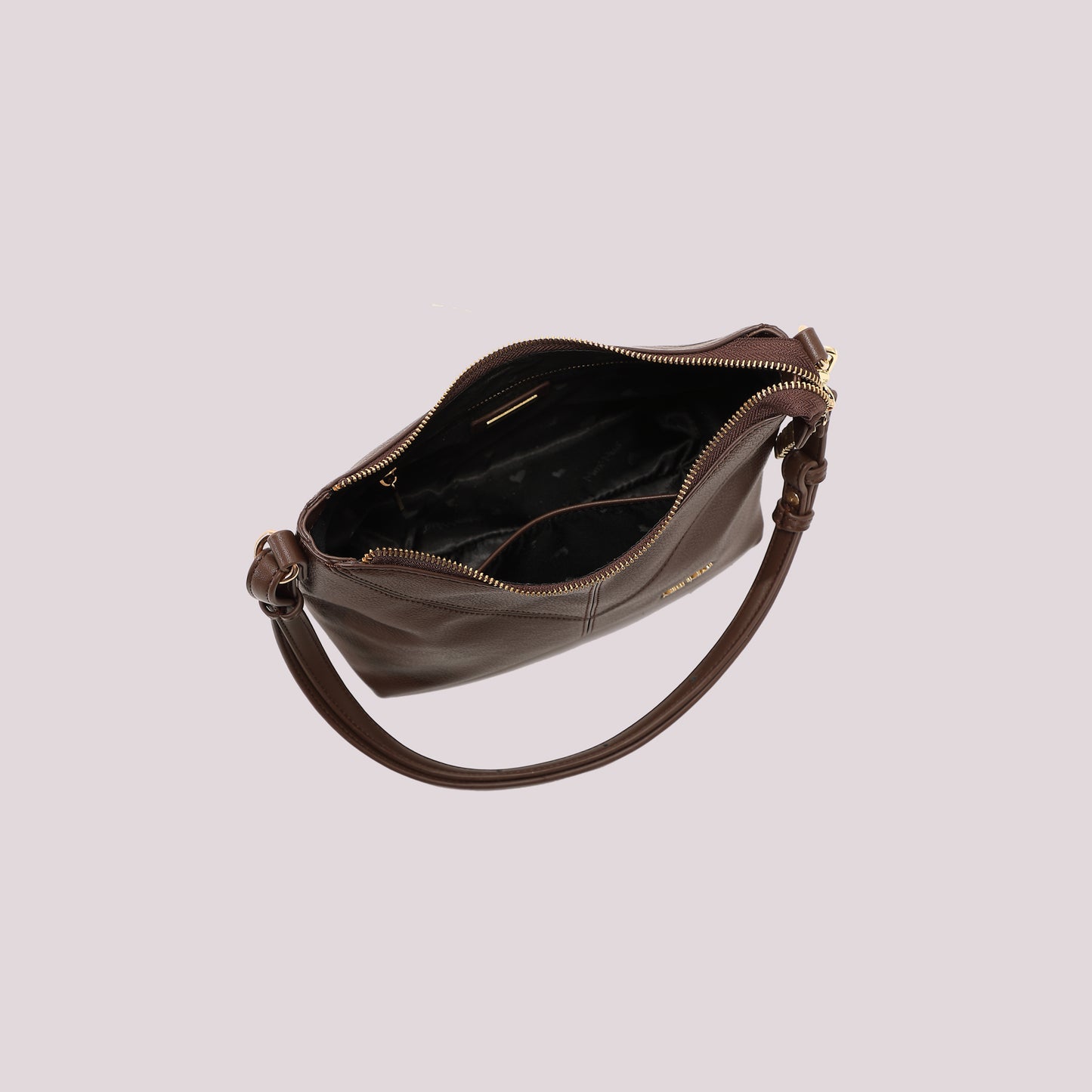 BORSA A TRACOLLA CON LETTERE MIMI MUA SULLA ZIP