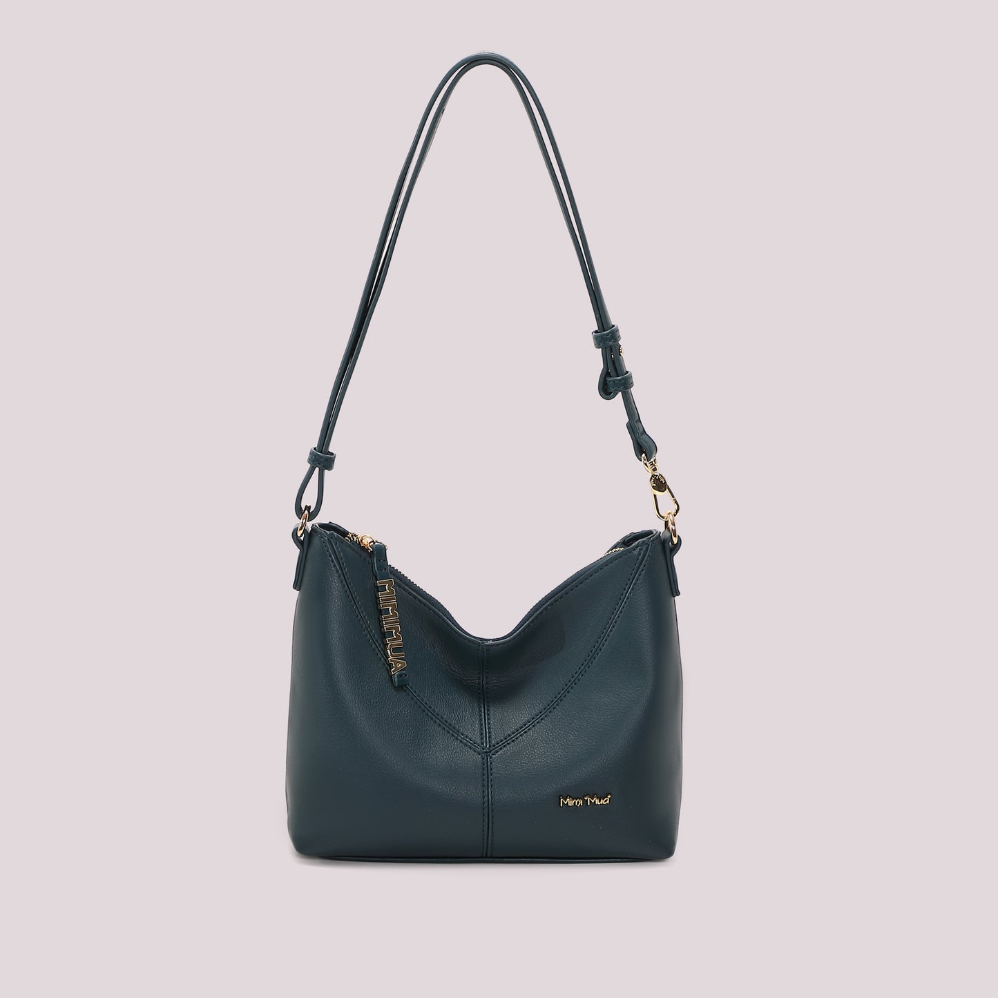BORSA A TRACOLLA CON LETTERE MIMI MUA SULLA ZIP