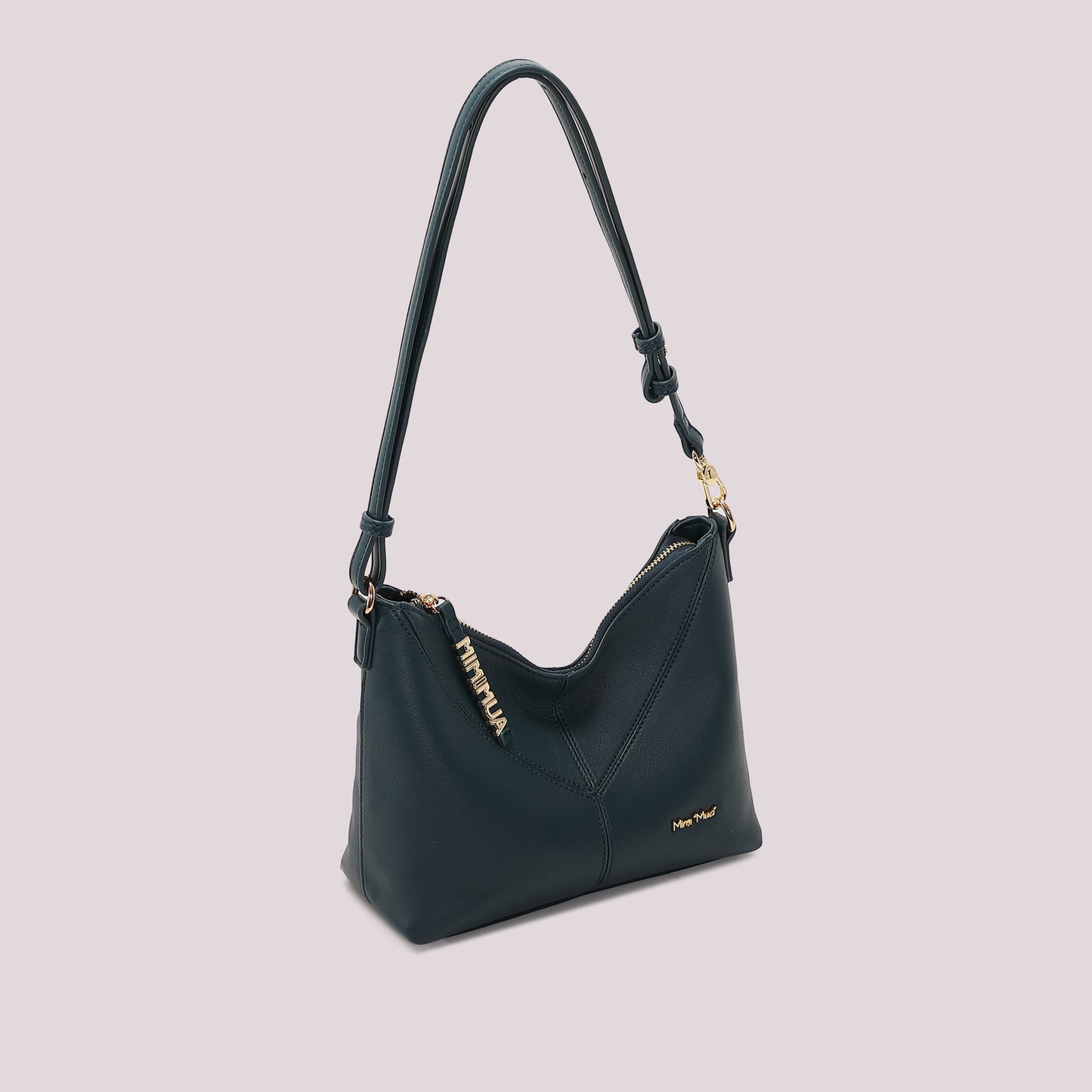 BORSA A TRACOLLA CON LETTERE MIMI MUA SULLA ZIP