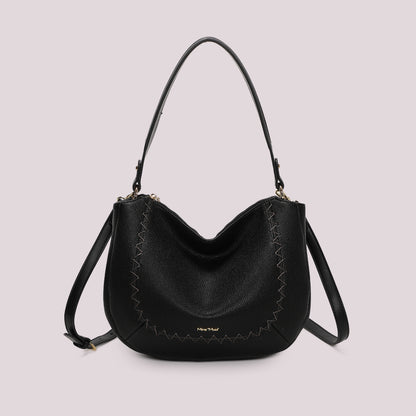 BORSA A SPALLA CON CUCITURE A VISTA