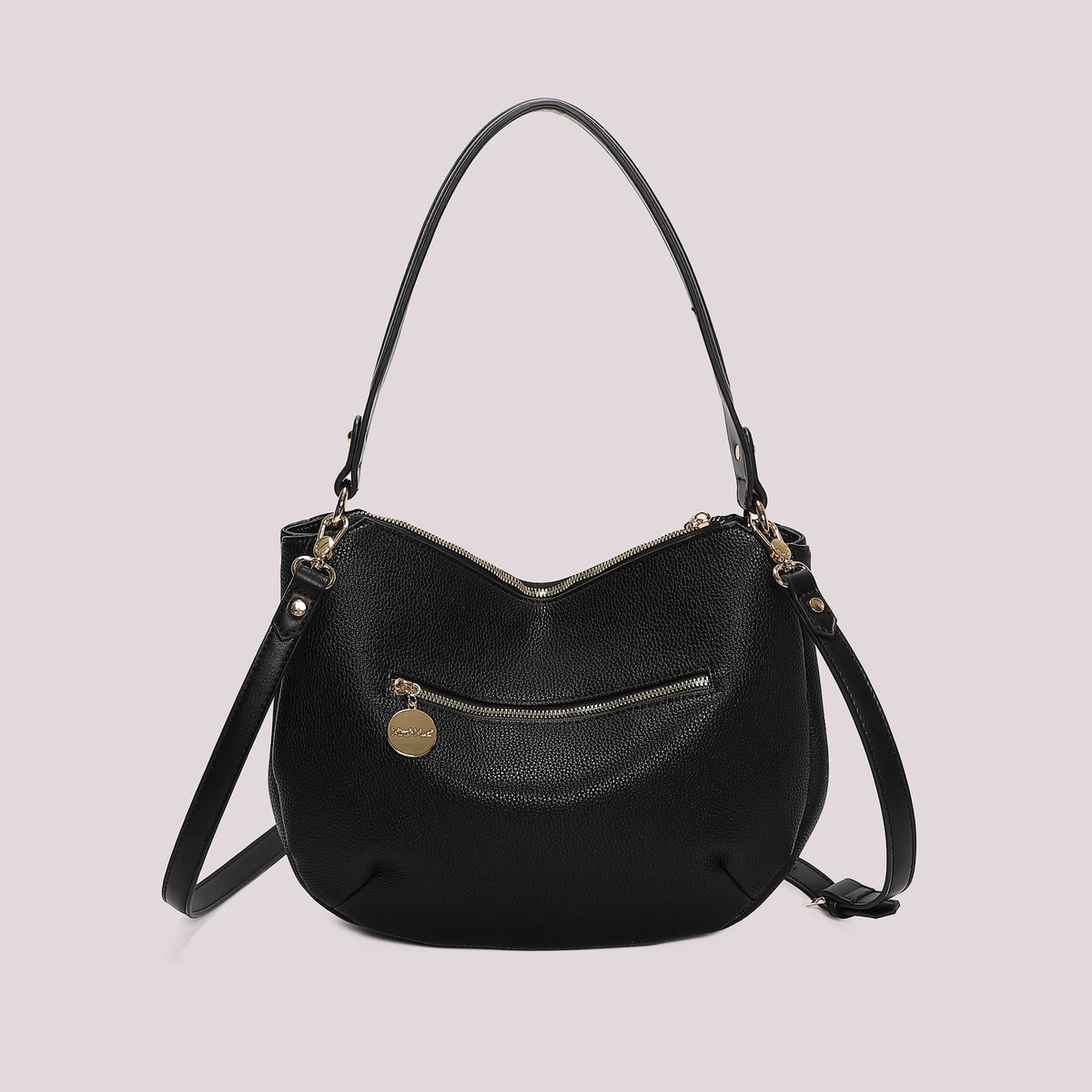 BORSA A SPALLA CON CUCITURE A VISTA