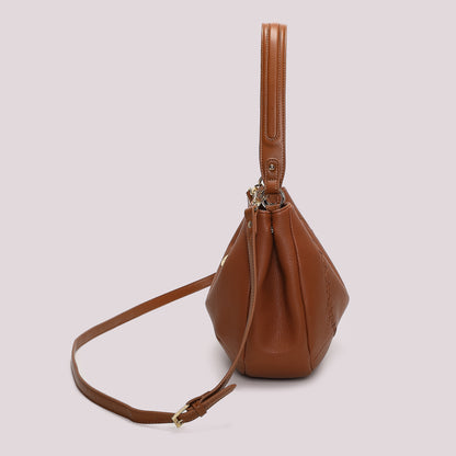 BORSA A SPALLA CON CUCITURE A VISTA