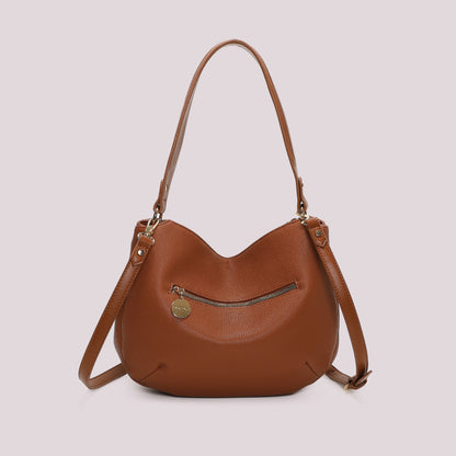 BORSA A SPALLA CON CUCITURE A VISTA