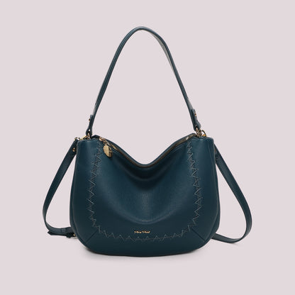 BORSA A SPALLA CON CUCITURE A VISTA