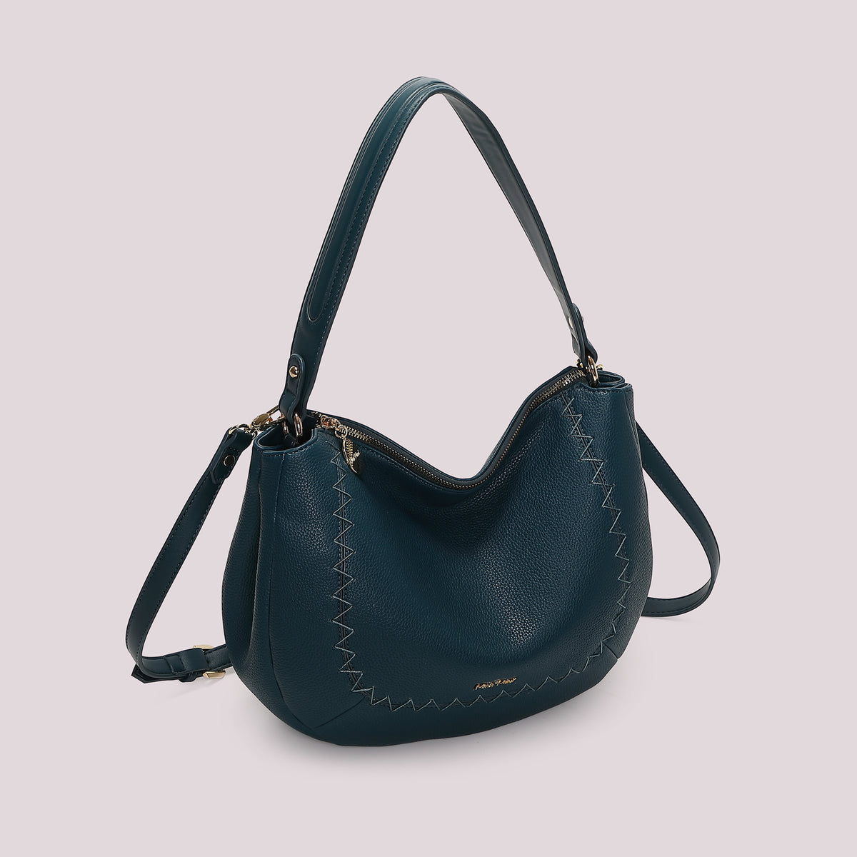 BORSA A SPALLA CON CUCITURE A VISTA