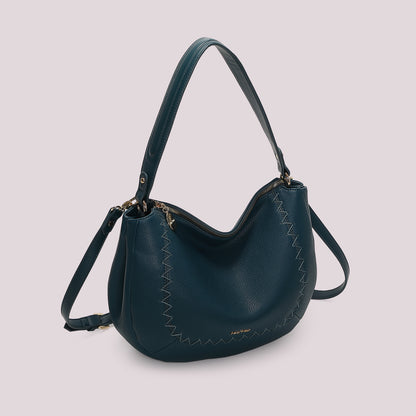 BORSA A SPALLA CON CUCITURE A VISTA