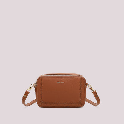 BORSA A TRACOLLA CON CUCITURE A VISTA