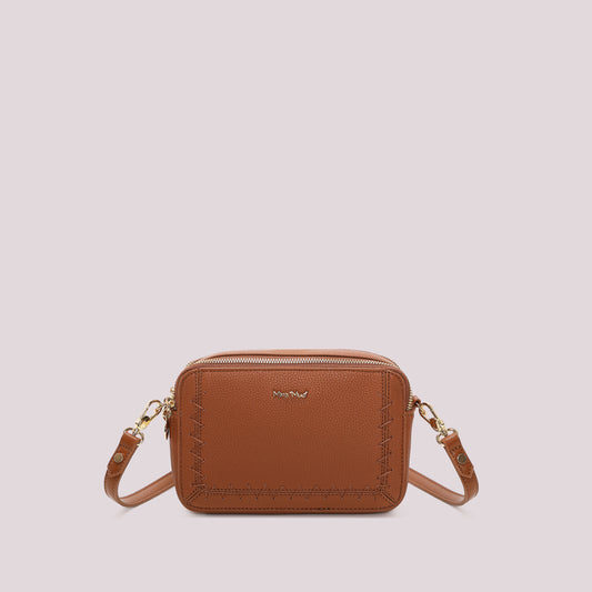 BORSA A TRACOLLA CON CUCITURE A VISTA