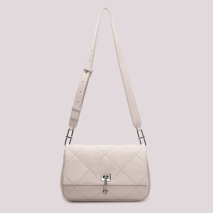 BORSA A SPALLA TRAPUNTATA CON PATTA