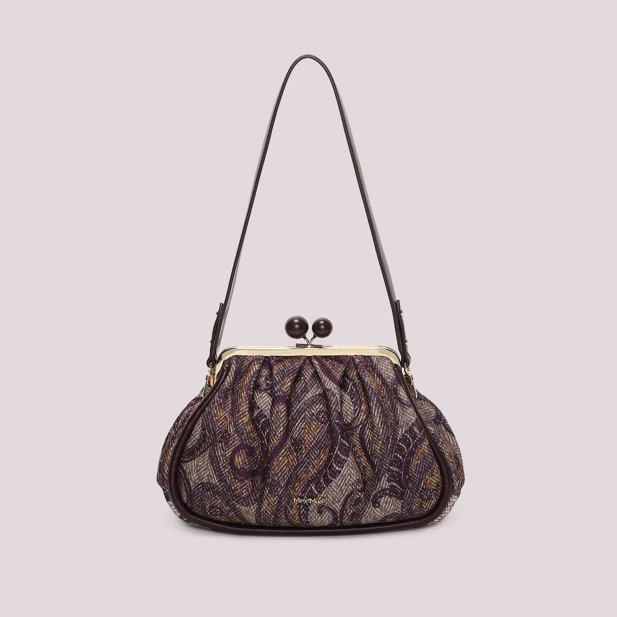 BORSA CLUTCH IN FANTASIA CON CHIUSURA A SFERE