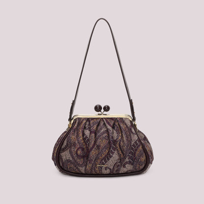 BORSA CLUTCH IN FANTASIA CON CHIUSURA A SFERE
