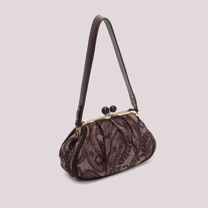 BORSA CLUTCH IN FANTASIA CON CHIUSURA A SFERE