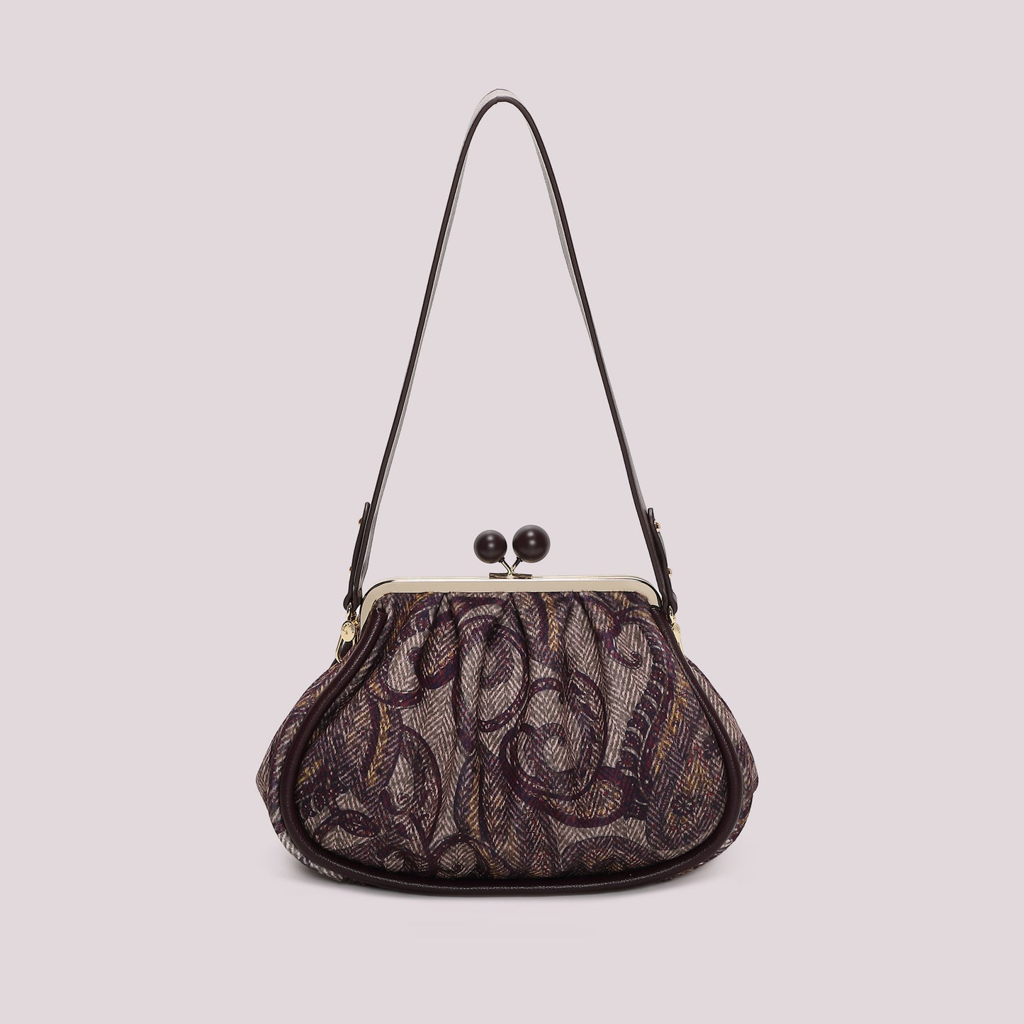 BORSA CLUTCH IN FANTASIA CON CHIUSURA A SFERE