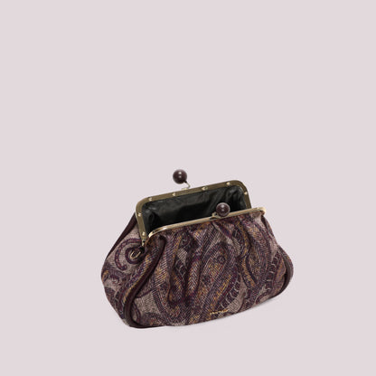 BORSA CLUTCH IN FANTASIA CON CHIUSURA A SFERE