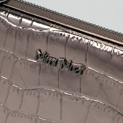 PORTAFOGLIO GRANDE IN PELLE METALLIZZATO