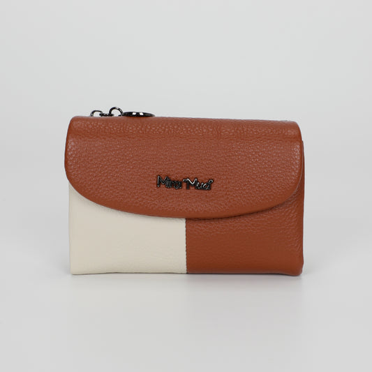 PORTAFOGLIO MEDIO IN PELLE BICOLOR