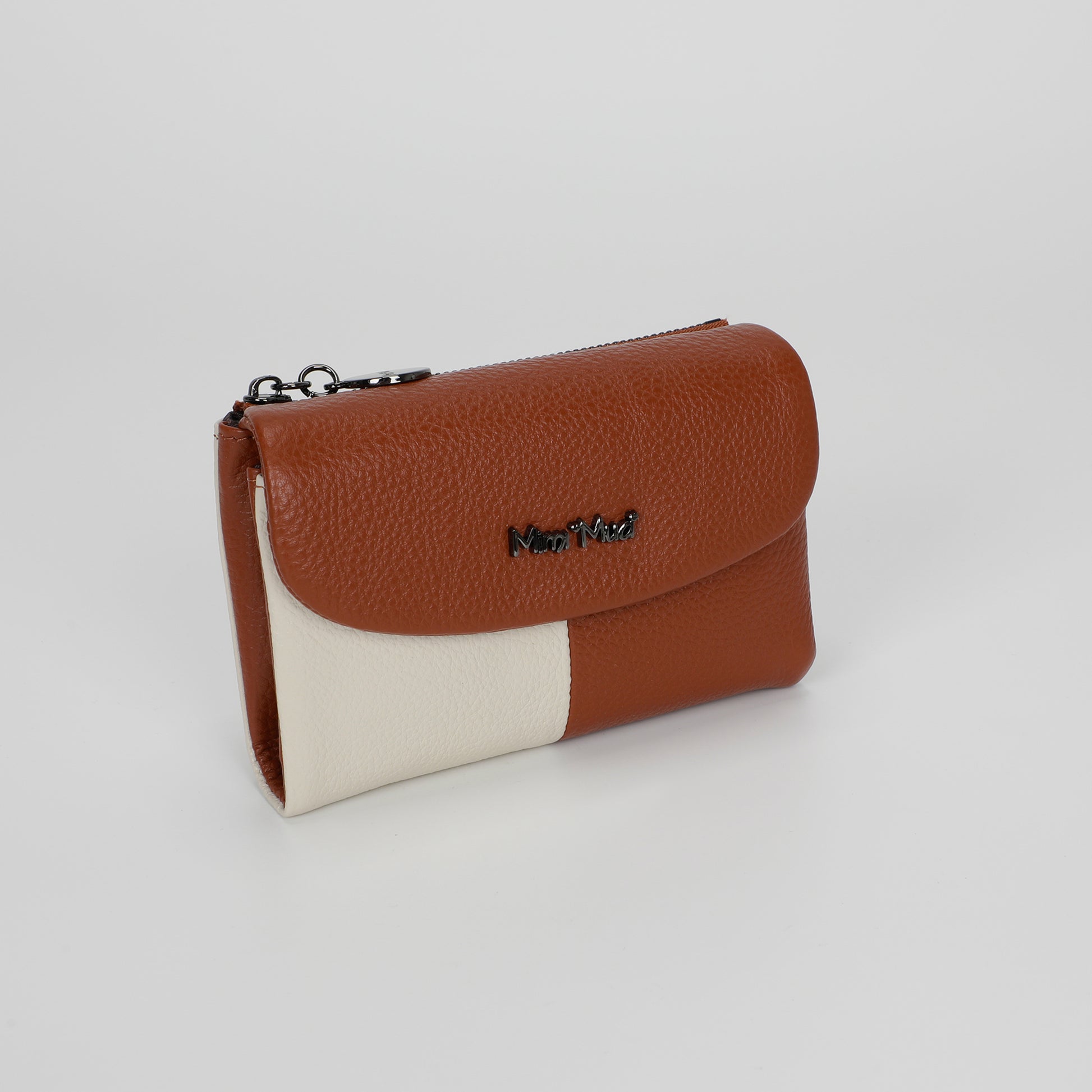 PORTAFOGLIO MEDIO IN PELLE BICOLOR