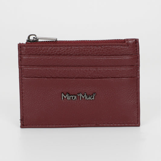 PORTACARTE IN PELLE CON ZIP