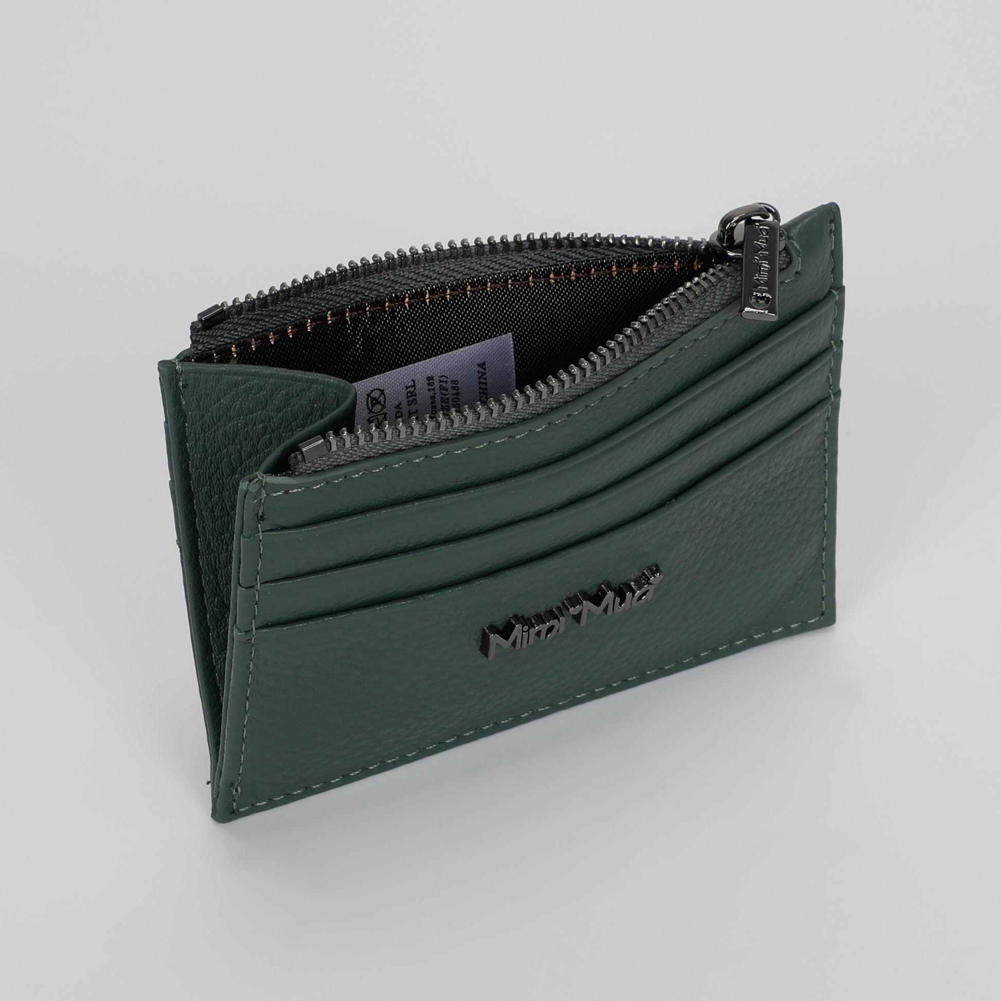 PORTACARTE IN PELLE CON ZIP