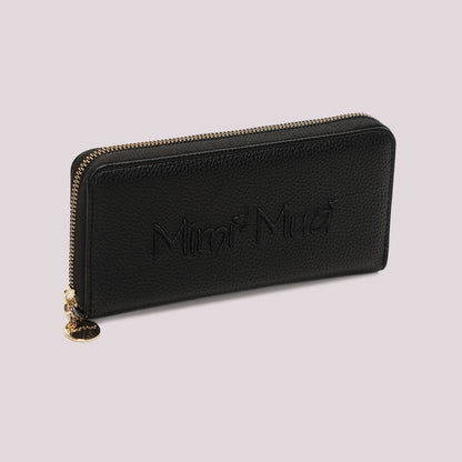 PORTAFOGLIO 1 ZIP CON SCRITTA MIMÍ-MUÁ