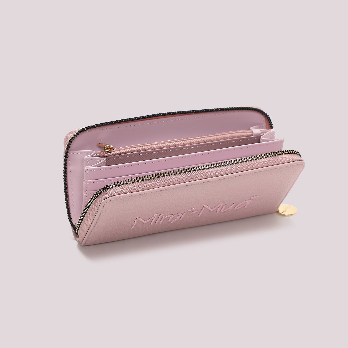 PORTAFOGLIO 1 ZIP CON SCRITTA MIMÍ-MUÁ