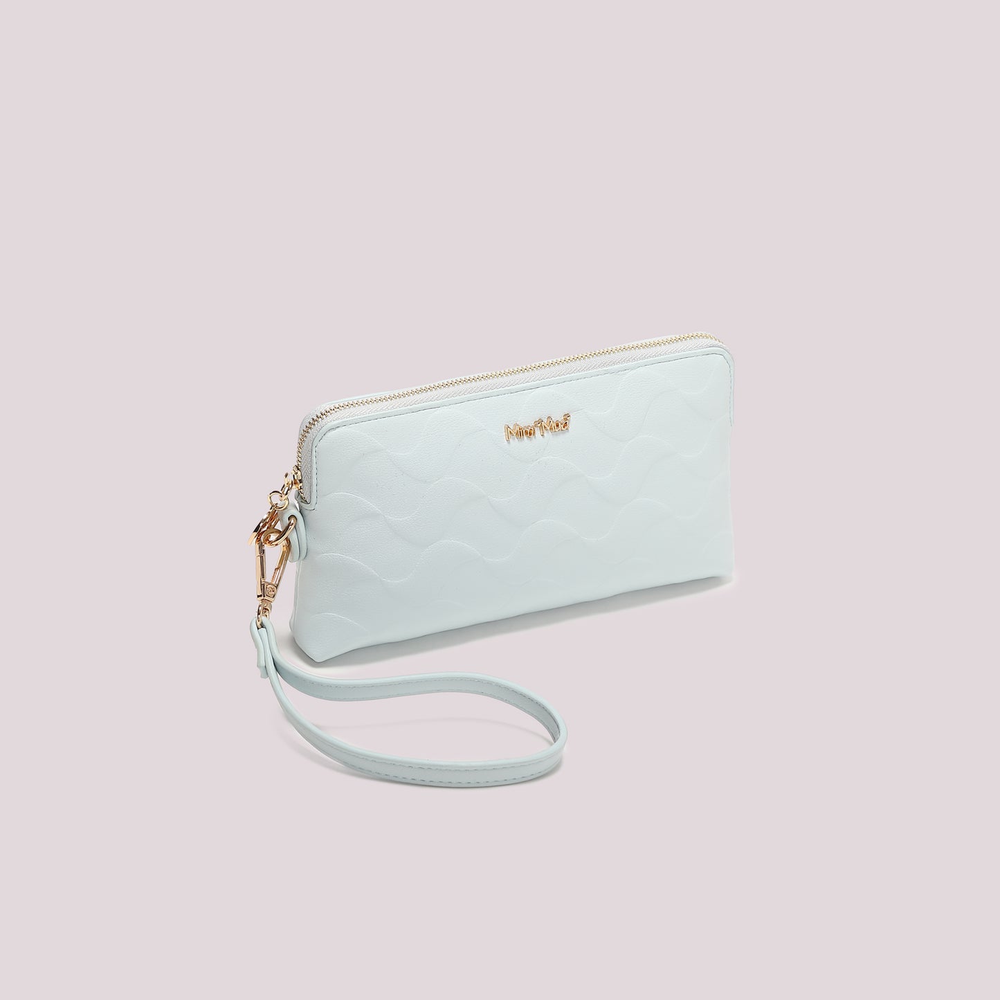 PORTAFOGLIO A BUSTA CON MOTIVO AD ONDA