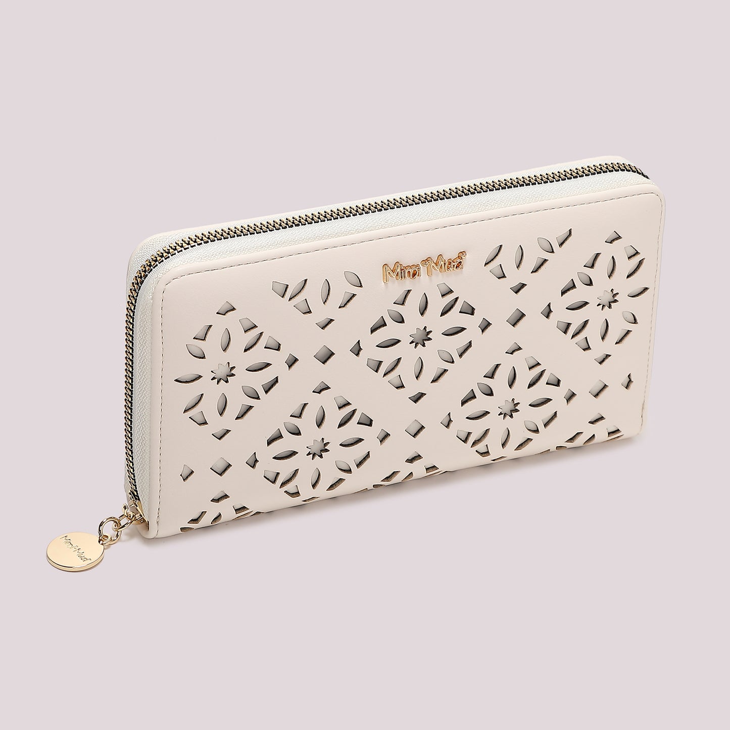 PORTAFOGLIO GRANDE CON MOTIVO TRAFORATO