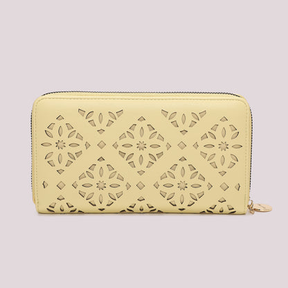 PORTAFOGLIO GRANDE CON MOTIVO TRAFORATO