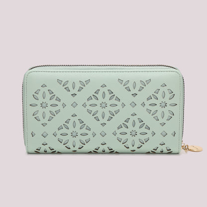 PORTAFOGLIO GRANDE CON MOTIVO TRAFORATO