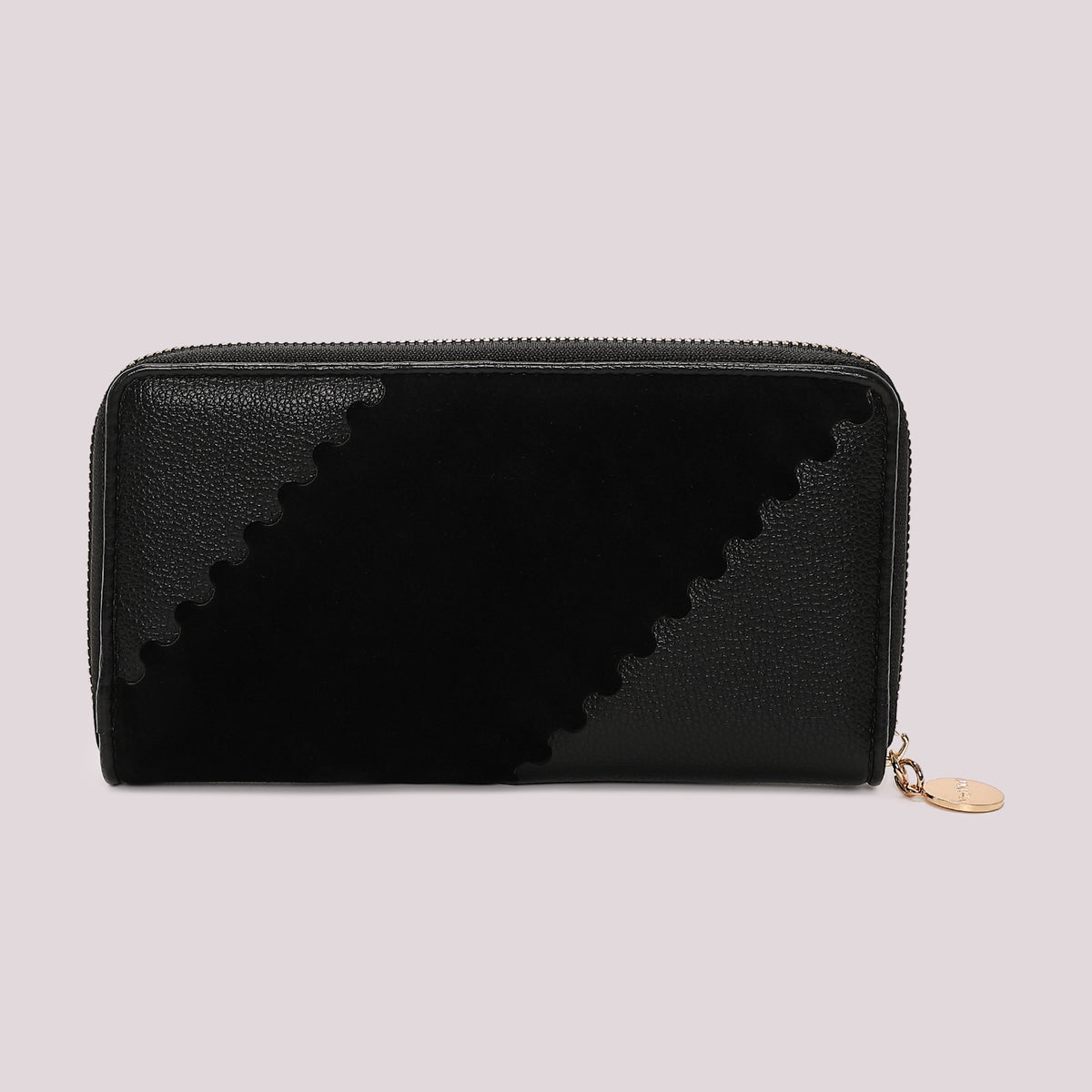 PORTAFOGLIO GRANDE CON PATCH EFFETTO CAMOSCIO