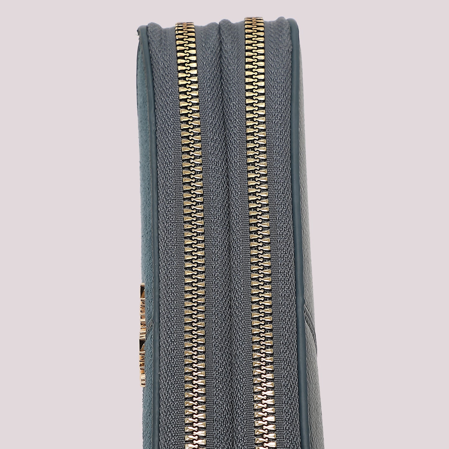 PORTAFOGLIO GRANDE CON DOPPIA ZIP EFFETTO CAMOSCIO