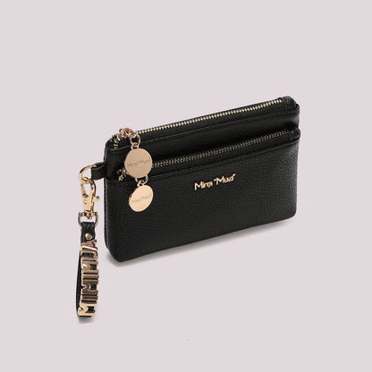 PORTAFOGLIO PICCOLO BASIC CON TIRA ZIP LOGATO