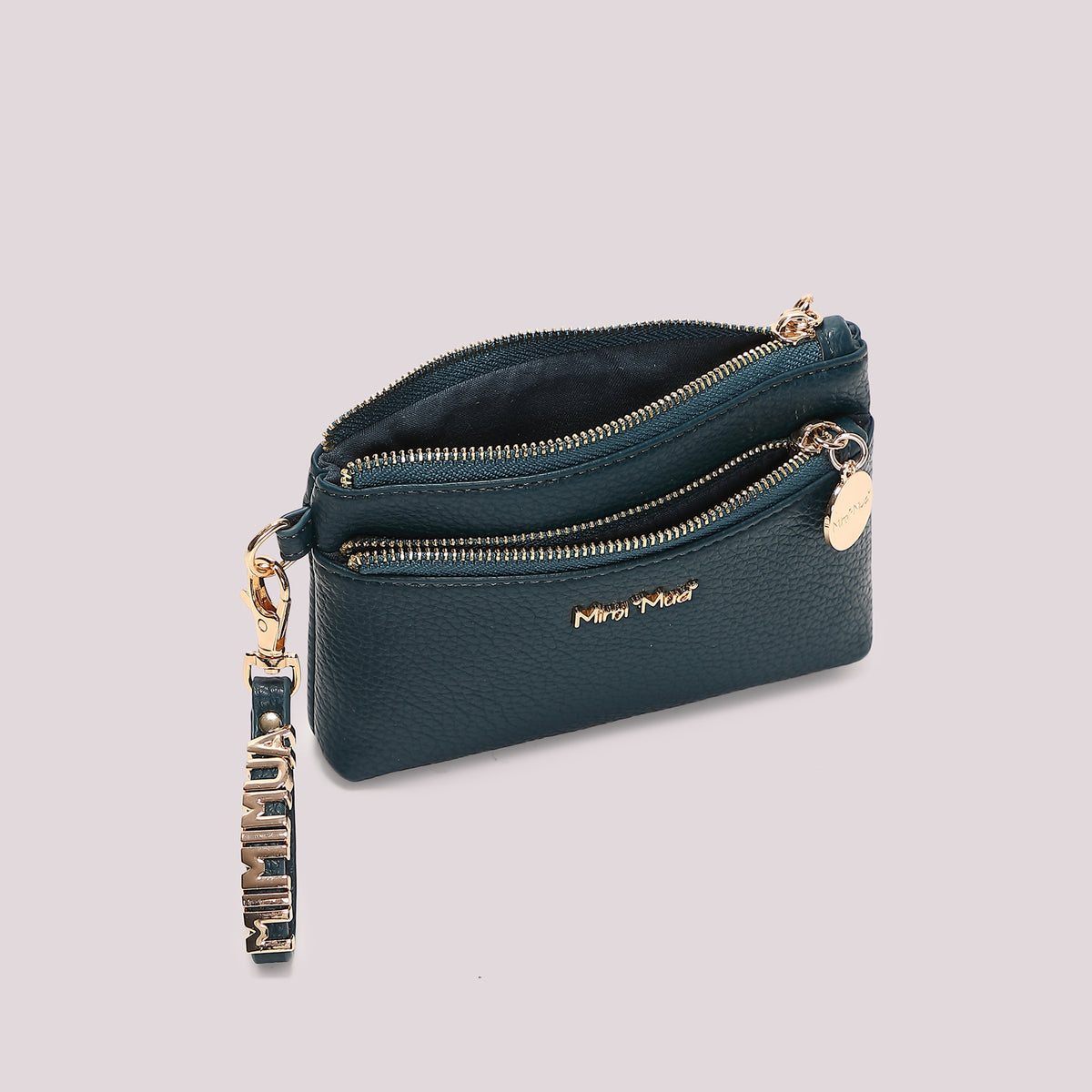 PORTAFOGLIO PICCOLO BASIC CON TIRA ZIP LOGATO
